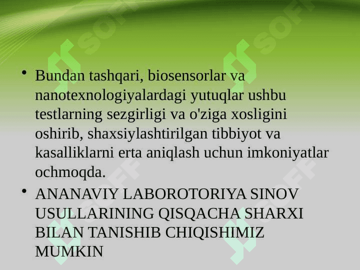 LABORATORIYA TEKSHIRUVLARIGA INOVATSION YONDASHUV 4