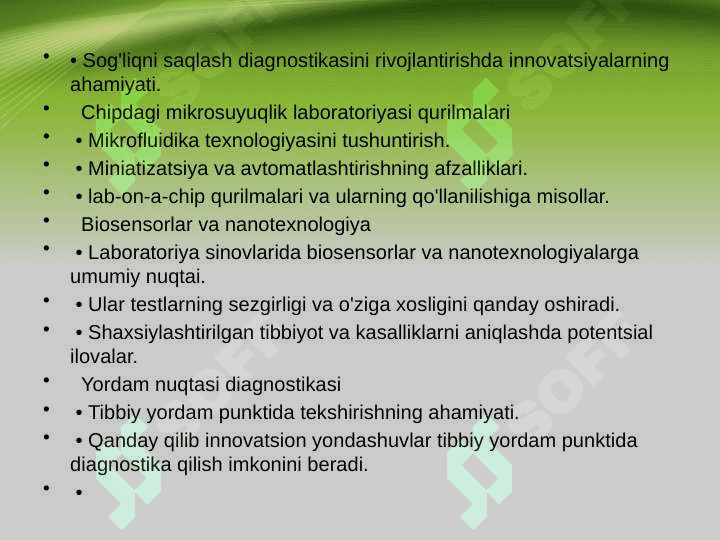LABORATORIYA TEKSHIRUVLARIGA INOVATSION YONDASHUV 6