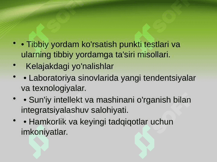 LABORATORIYA TEKSHIRUVLARIGA INOVATSION YONDASHUV 7