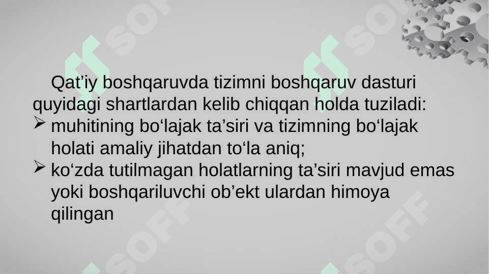 Tizim elementlari, turlari va reaktivligi 8