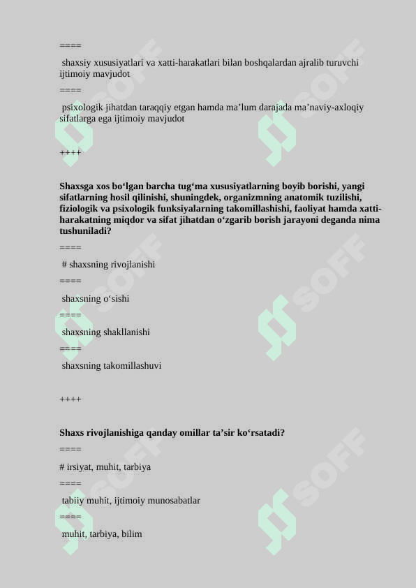 Mutaxassislikka kirish test 8