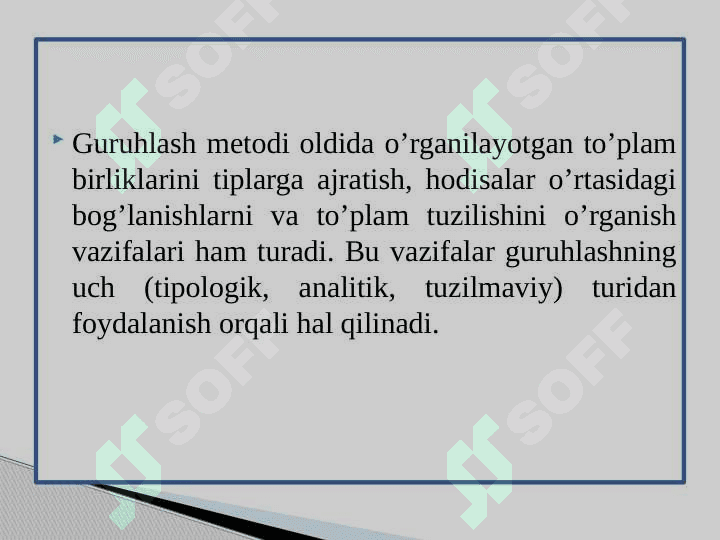 STATISTIKADA  JAMLASH VA GURUHLASH 6