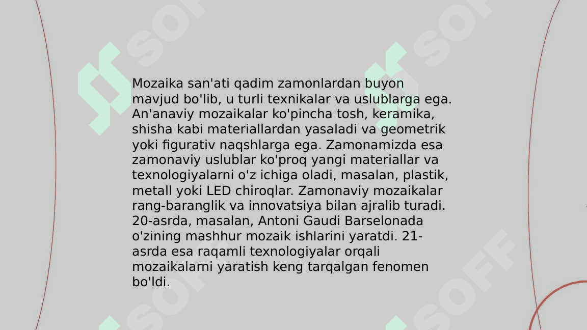 Mazaika turlari va yasalish bosqichlari 3