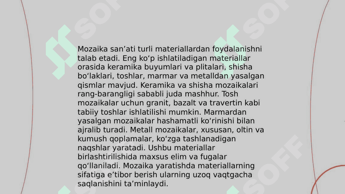 Mazaika turlari va yasalish bosqichlari 4