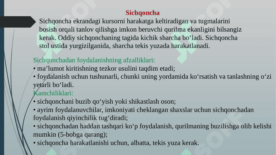 Kiritish qurilmalari va ularning qoʻllanilishi informatika 8