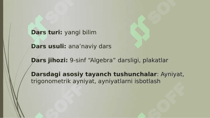 Trigonometrik ayniyatlar 4