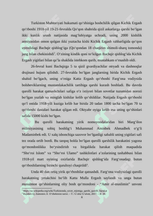 Milliy istiqlolchilik harakati tarixida Madaminbekning o’rni 6