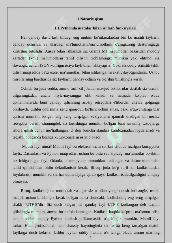Pyhonda matnlar bilan ishlash  funksiyalari 3