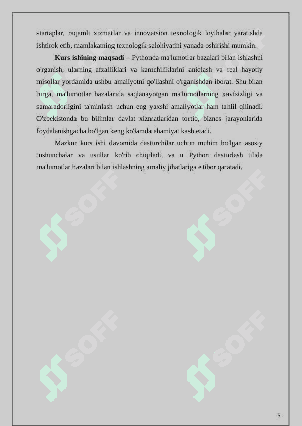Pythonda berilganlar bazasi bilan ishlash 5