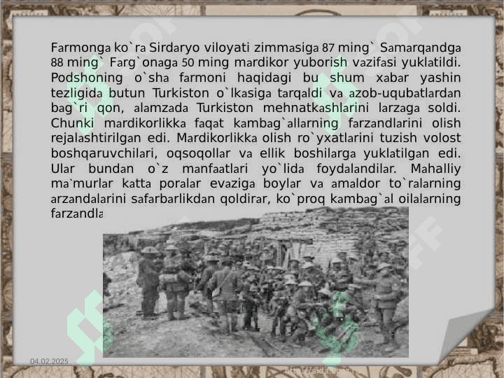 1916-YILGI MILLIY OZODLIK HARAKATI 3