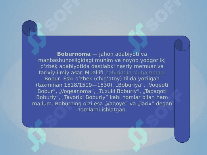 Boburnomada muallifning adabiy estetik qarashlari 2
