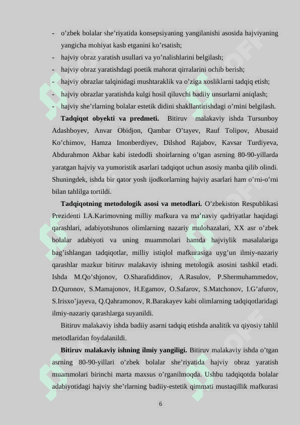 Bolalar she’riyatida hajviy obraz yaratish (80-yillar she’riyati misolida) 6