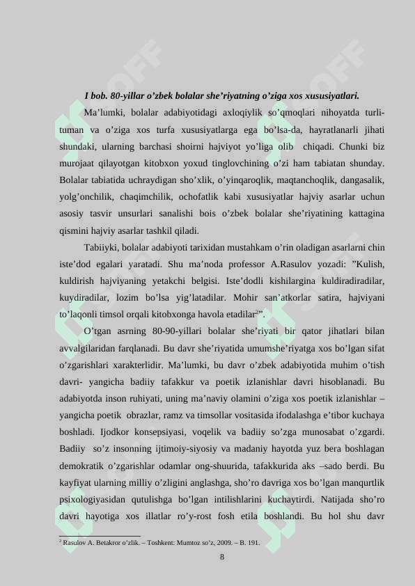 Bolalar she’riyatida hajviy obraz yaratish (80-yillar she’riyati misolida) 8