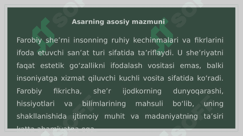 FAROBIYNING “SHE’R SAN’ATI”  ASARINING O‘QIB O‘RGANISH 4