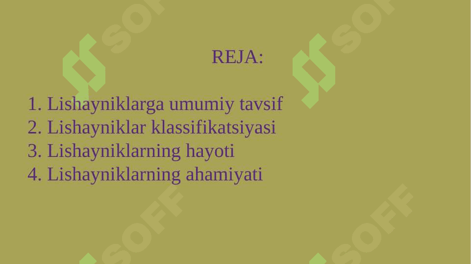 LISHAYNIKLAR BO’LIMI 2