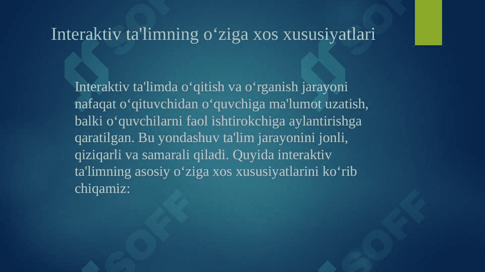Interaktiv ta'lim va uning o'ziga xosliklari 7