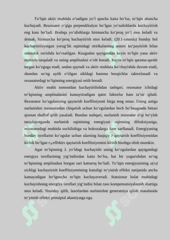 Lazerlar va nochiziqli optika 8