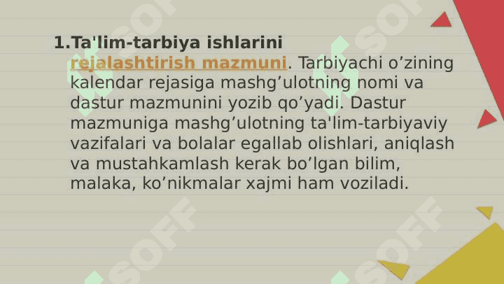 MAKTABGACHA TA'LIM TASHKILOTLARIDA METODIK ISHLARNI TASHKIL ETISH VA RAHBARLIK QILISH 2
