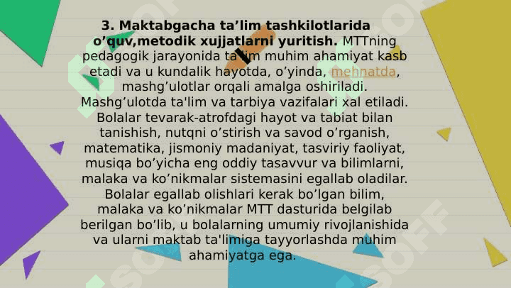 MAKTABGACHA TA'LIM TASHKILOTLARIDA METODIK ISHLARNI TASHKIL ETISH VA RAHBARLIK QILISH 4