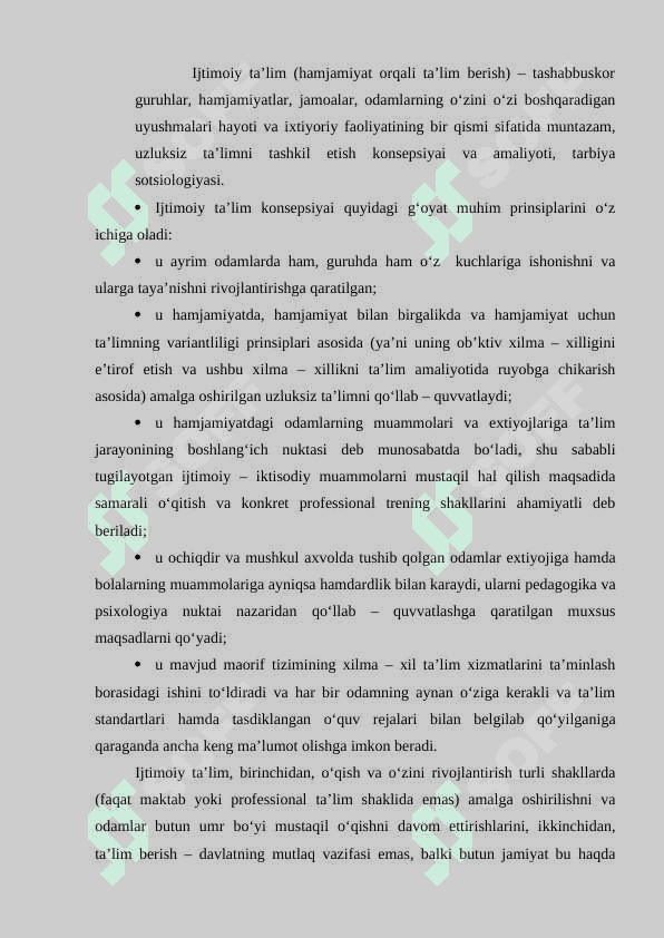 Ta’lim sotsiologiyasi.Tarbiya sotsiologiyasi 2