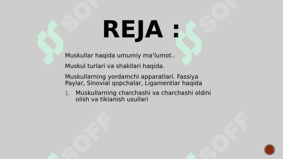 Muskullar haqida maʼlumot. 2