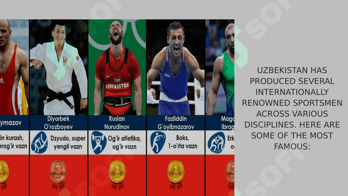 FAMOUS SPORTSMEN OF UZBEKISTAN 1