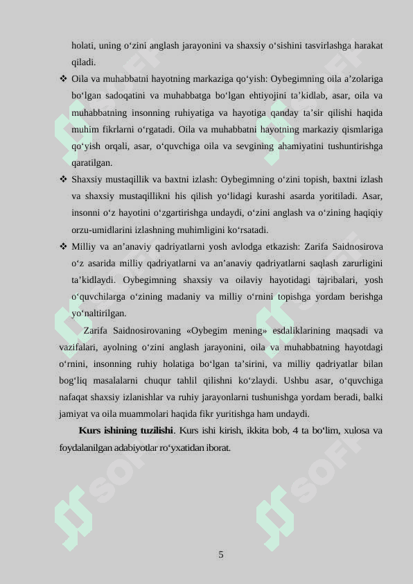 ZАRIFА SАIDNОSIRОVАNING “ОYBЕGIM MЕNING” NОMLI ESDАLIKLАRI 5