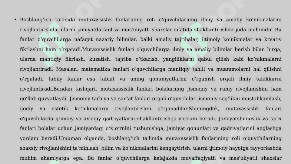 MUTAXASSISLIK FANLARNI O'QITISH SHAKLLARINING UMUMIY TAVSIFI 7
