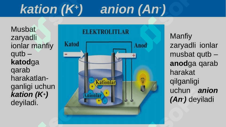 Kuchli va kuchsiz elektrolitlar 5