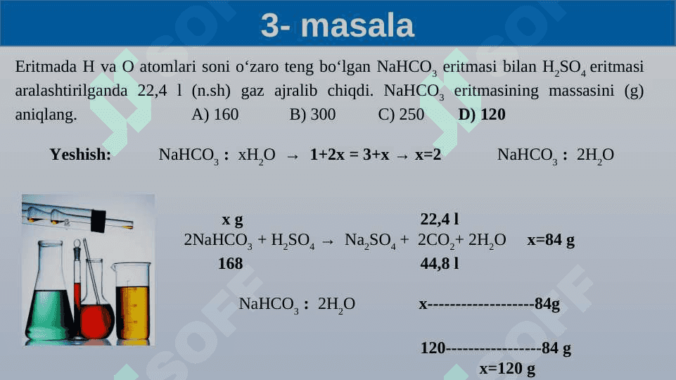 Mavzularga doir masalalar yechish  va mashqlar bajarish 4
