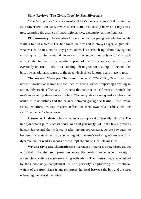 Story Review