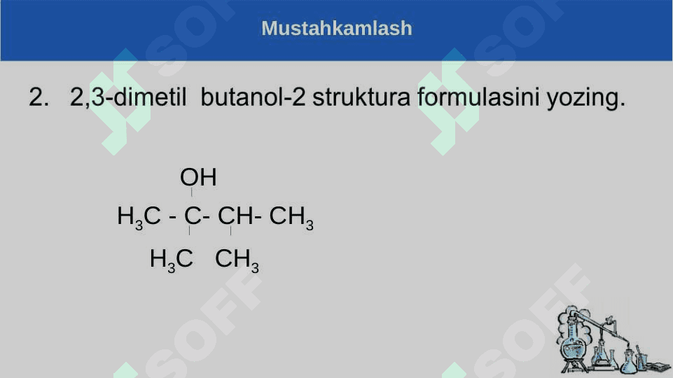 To‘yingan bir atomli spirtlarning fizik va kimyoviy xossalari. Ishlatilishi 5