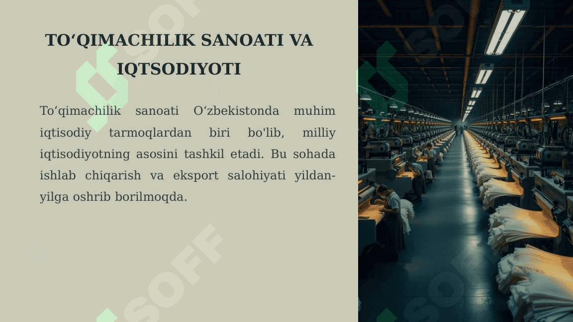 TOʻQIMACHILIK SANOATI 2