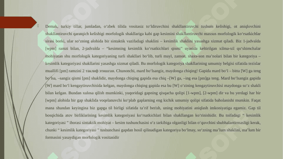 Zamon shakllarining gap qoliplarini kengaytirishi.Sodda gap va uning qoliplari. 3