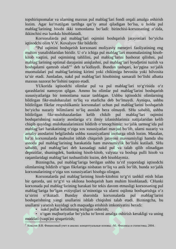 KORXONA PUL OQIMLARINI BOSHQARISH 2