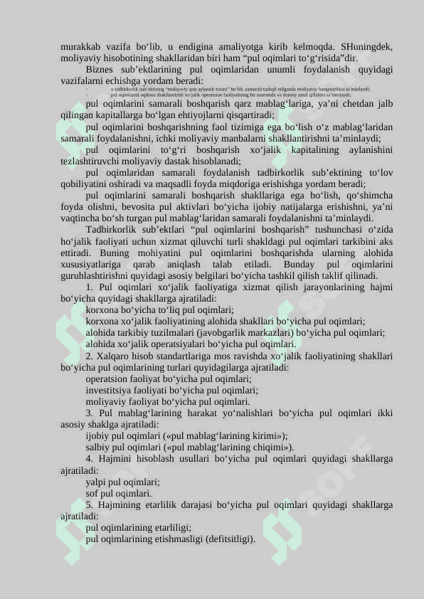 KORXONA PUL OQIMLARINI BOSHQARISH 4