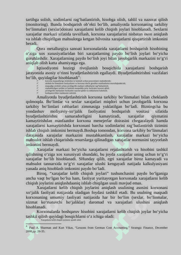 KORXONALARDA XARAJATLARNI BOSHQARISH 4