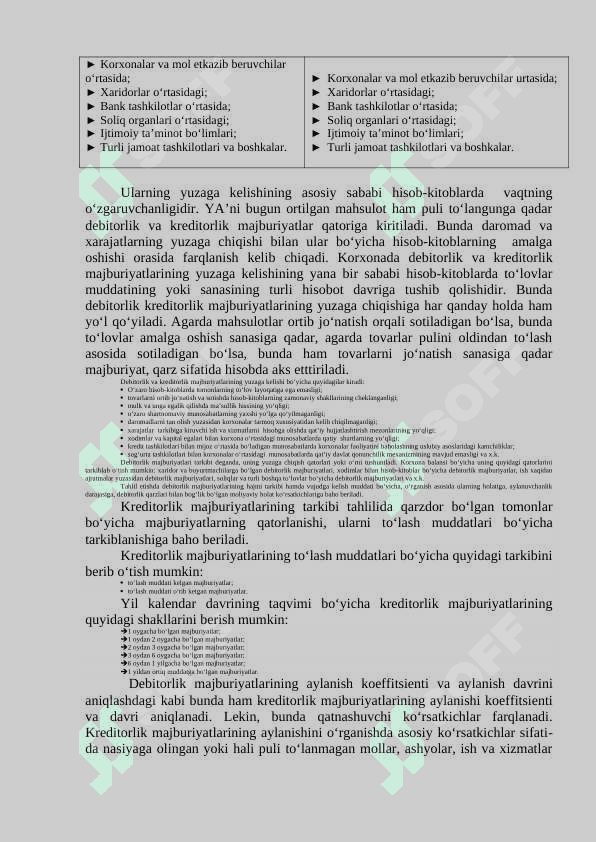 DEBITORLIK VA KREDITORLIK QARZLARINI BOSHQARISH 2