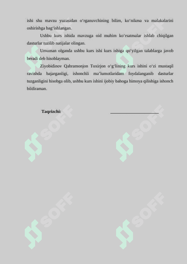 “AbstractSequentialList” mavzusidagi kurs ishiga taqriz 2