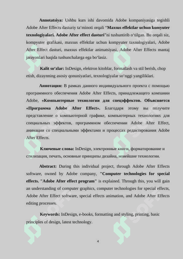 Universal grafik formatlar, ularning hususiyatlari. BMP, JPEG, TFF. 4