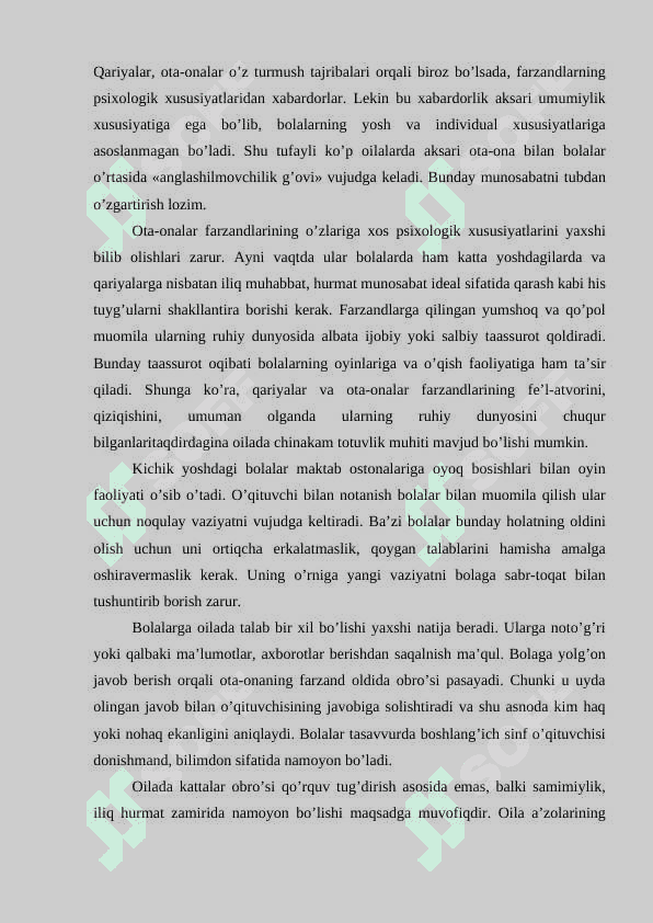 TURLI YOSH DAVRLARIDA O’ZLASHTIRISH XUSUSIYATLARI 6