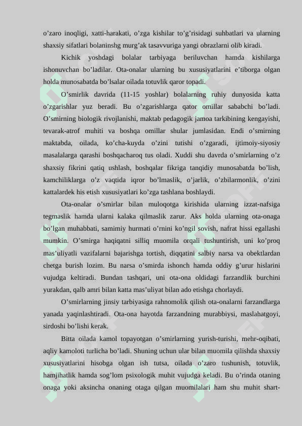 TURLI YOSH DAVRLARIDA O’ZLASHTIRISH XUSUSIYATLARI 7