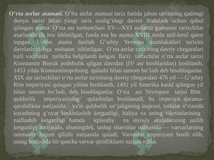 Ilk o'rta asrlarda G'arbiy Yevropaning tarixi 2