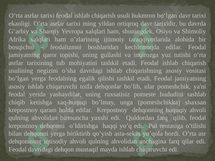 Ilk o'rta asrlarda G'arbiy Yevropaning tarixi 3