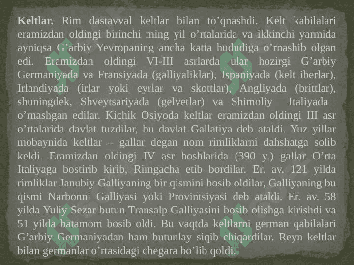 Ilk o'rta asrlarda G'arbiy Yevropaning tarixi 6