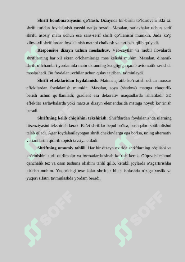 Matn yaratish. Shriftlar bilan ishlash 7