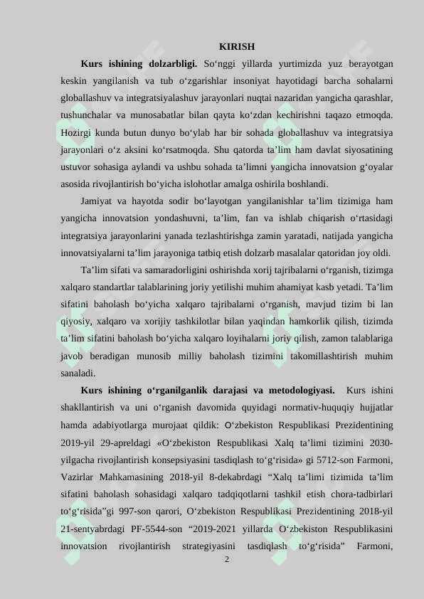 Ta’lim sifatini baholashning xalqaro tizimi 2