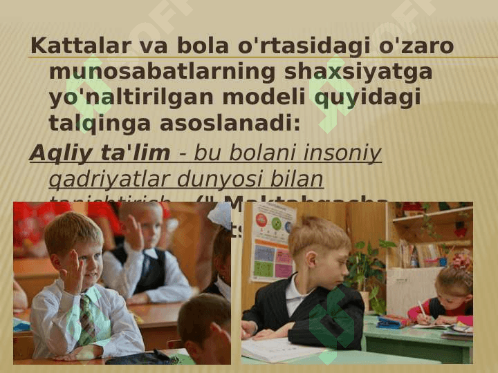 Maktabgacha yoshdagi bolalarni AQLIY tarbiyalash 5