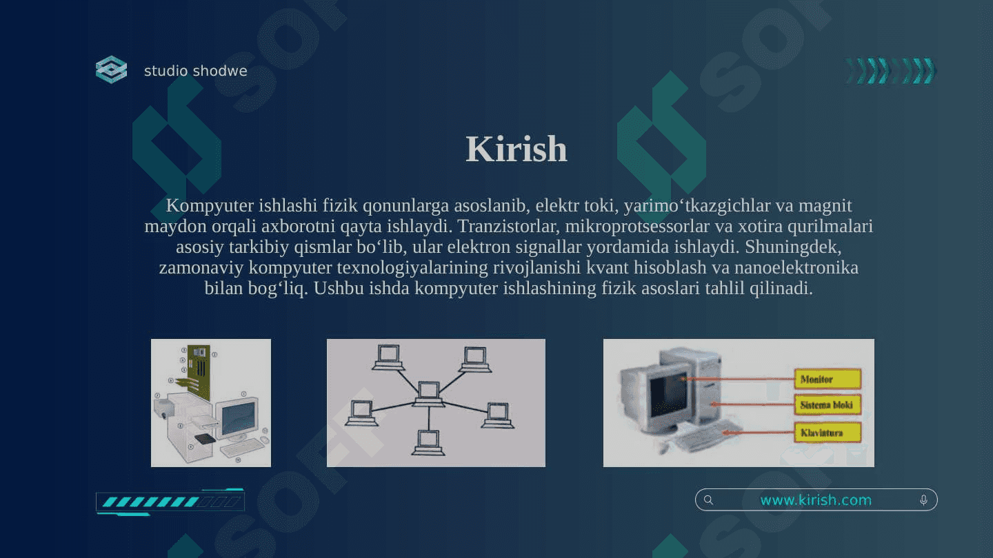 Kompyuter ishlashining fizik asoslari 3