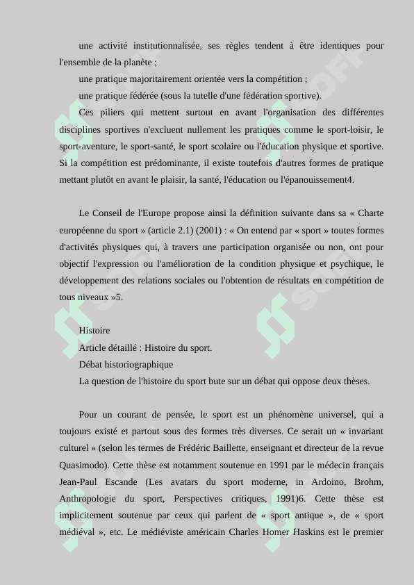 Sport.  Des sports 3